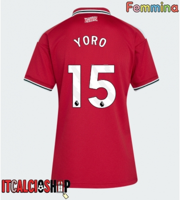 Manchester United Leny Yoro #15 Prima Maglia Femmina 2026-27 Manica Corta